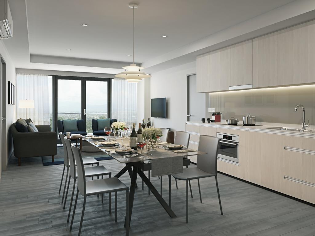 The Branksome Hotel & Residences Sydney Exterior foto The kitchen and dining area of a typical apartment